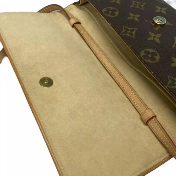 100% Authentic LOUIS VUITTON Pochette Twin GM Monogram Shoulder Bag 563-11724 - Picture 9 of 14